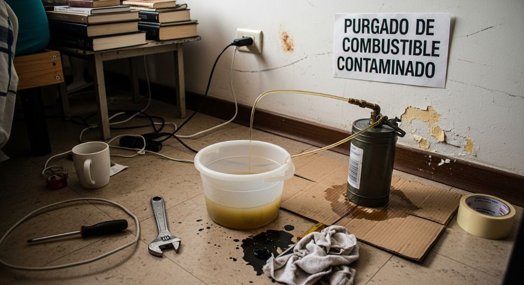 Servicio de Extracción de gasolina en depósito diésel en Torrelaguna